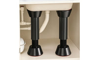 2 Pieces Anti-Slip Sink Support Rod with ABS Base Heavy Duty Undermount Sink Support Easy to Install Hardware Stable for DIYers, Plumbers, Cabinet Installation