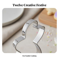 12 Pieces Easter Cookie Cutter Set Variety of Shapes Biscuit Shape Food Grade Cooking Accessory for Kids, Party Hosts, Holiday Parties