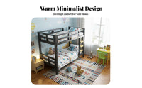 Metal Bunk Bed Frame Space Saving Metal Bunk Bed Stable Structure for Students, Teenagers, Dormitory, Dorm Room, Small Apartment