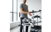 Alloy Drum Cymbal Mount Heavy Duty Adjustable Cymbal Holder Chrome Finish Drum Set Extension Clamp Quick Release for Percussionists, Live Performance