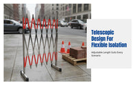 Stainless Steel Expandable Barrier, Mobile Safety Fence, Folding Guardrail for Construction, School, Outdoor Isolation
