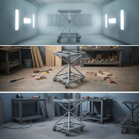 Spray Painting Worktable Heavy-Duty Spray Painting Table Rotating Paint Table for Workshops