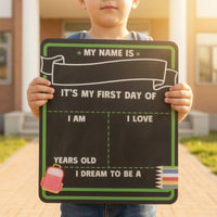 Milestone Chalkboard Double-Sided First Day and Last Day of School Chalkboard Milestone Board Reusable for Parents, Classroom