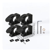 4 Pieces Quick Release Clamp Secure Rubber Clamp with Mounting Hardware Holder Slimline for off Roaders, Roof Racks