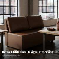 Retro Design mechanical design Bar Set Upholstered Sofa mechanical Dining Booth Set sturdy Construction Pub Furniture Easy to Clean for Cafe Proprietors, Business Owners, Lounge, Coffee Shop, Bistro