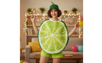 Lime Costume One-Size-Fits-Most Lime Outfit with Hat Cape-Style for Cosplayers