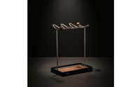 Jewelry Stand Tabletop Jewelry Organizer with Tray Desktop Necklace Holder with Wood Base for Vanity, Bedside Table
