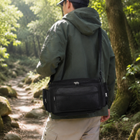 Fishing Bag for Carp Anglers, Oxford Fishing Bag 31x24x18cm with Shoulder Strap, Fishing Tackle Bag for Overnight Trips, Multifunctional Fishing Bag