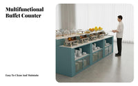 Buffet Serving Station Strong Load-Bearing Restaurant Food Display Cabinet Easy to Clean Cafeteria Food Bar for Caterers, Cafeteria S, Restaurants