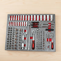 Automotive Tool Set with Tray Car Repair Tool Kit Ergonomic Tools for Garage