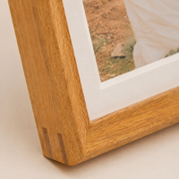 Solid Wood Frame Teak Photo Stand Modern Design Photo Frame Dual Use for Tabletop