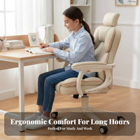 Ergonomic Design Adjustable Swivel Desk Chair Sturdy Construction children's Furniture Easy Assembly Study Seat Reclining Backrest for Students, Teenagers, Teens, Bedroom, Home