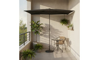 Half Rectangular Outdoor Shelter-Saving Wall-Side Umbrella Easy to Install Rectangular Parasol for Balcony, Garden