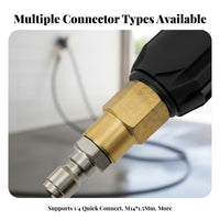 1/4 Inch Quick Connect Foam Nozzle Adjustable Spray Pattern High Pressure Foam Nozzle Heavy Duty Brass Power Washing Accessory