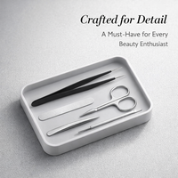 Complete Manicure Kit with Curved Tip Tweezers for Beginners, Professional Buffing and File Set, Art Supplies for Home Salon Use