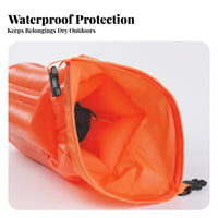 Swimming Safety Buoy with Dry Bag 12KG Buoyancy Aquatic Buoy Dry Bag Inflatable Tow Buoy Waterproof Storage Exposed Water