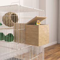 Multi-Layer Breeding Nest with Pull-Out Tray, Multi-Level Aviary Cage, and Medium Bird Viewing Cage for Secure and Cleanable Habitat