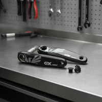 Mountain Bike Crankset Matte Black Crankset with Crank Arms Shaped Bike Crank Set for Cyclists