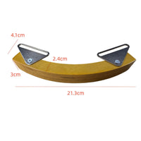 Rims Knock & Board Curved Wood Block with Mounting Plates Wooden Drum Accessory for Drummers, Percussionists, Recording Studio, Practice