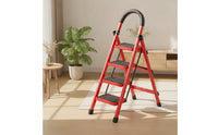 Anti-Slip Step Ladder with Handrail Foldable Step Ladder with Handrails Sturdy Stable for Homeowners, Seniors, Indoor, Kitchen, Apartment, Closet