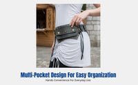 Medieval Steampunk Leather Waist Bag, Retro Multi-Pocket Belt Pouch, Norse Costume Accessory, Halloween Cosplay, Adult