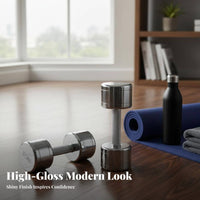 Highluster Finish Fixed-Weight Dumbbell Compact Design Fitness Equipment Long-Lasting Construction Strength Training Tool Portable for Beginners, Seniors, Home Gym, Muscle Toning, Bodybuilding, Physical Rehabilitation