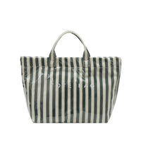 Waterproof Striped Tote Bag Easy to Clean Transparent Striped Handbag Lightweight Large Capacity Jelly Bag Versatile for Beach, Shopping, Travel
