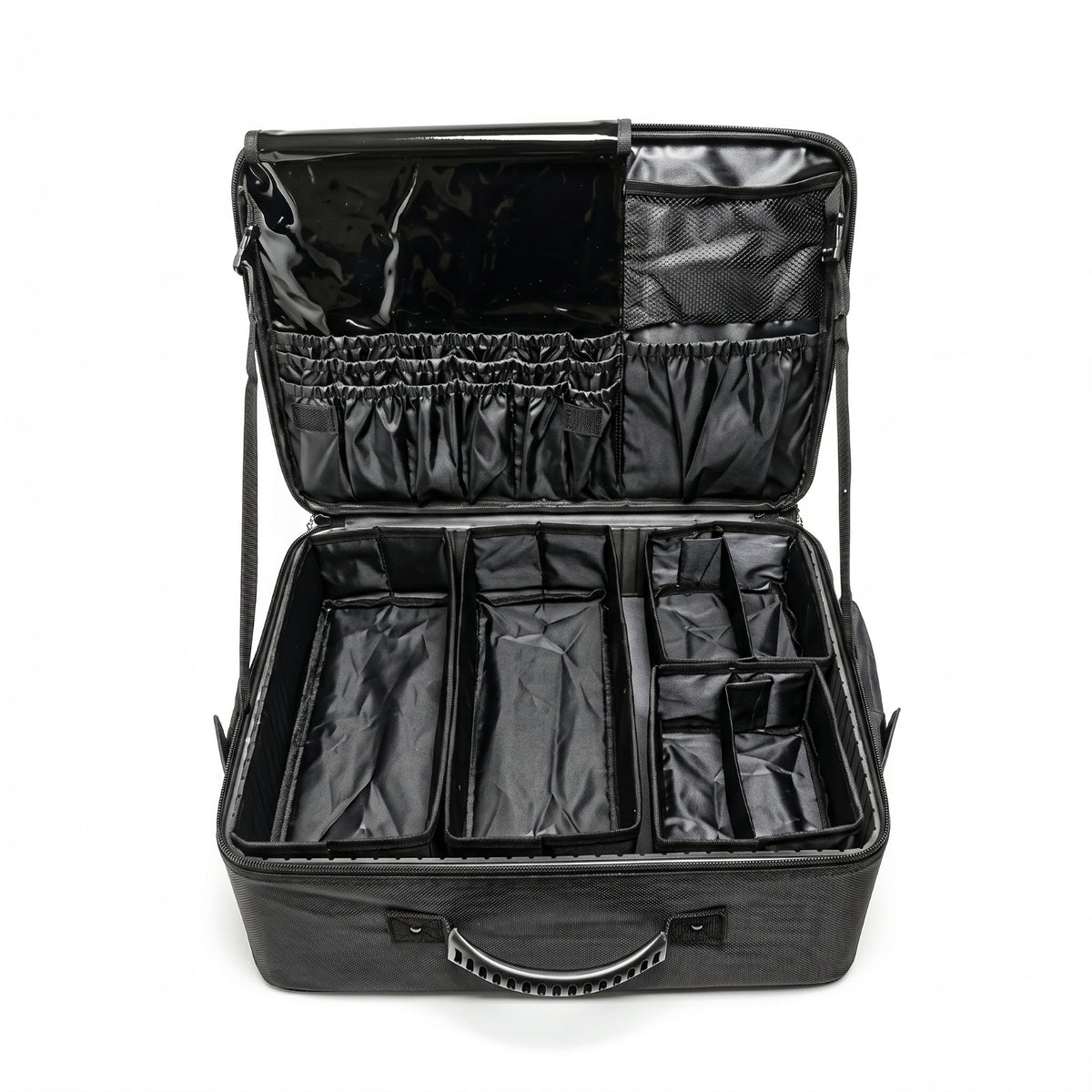 Rolling Makeup Case Easy to Clean Makeup Case with Wheels Hand-Carry Cosmetic Trolley with Wheels for Beauticians, Weddings
