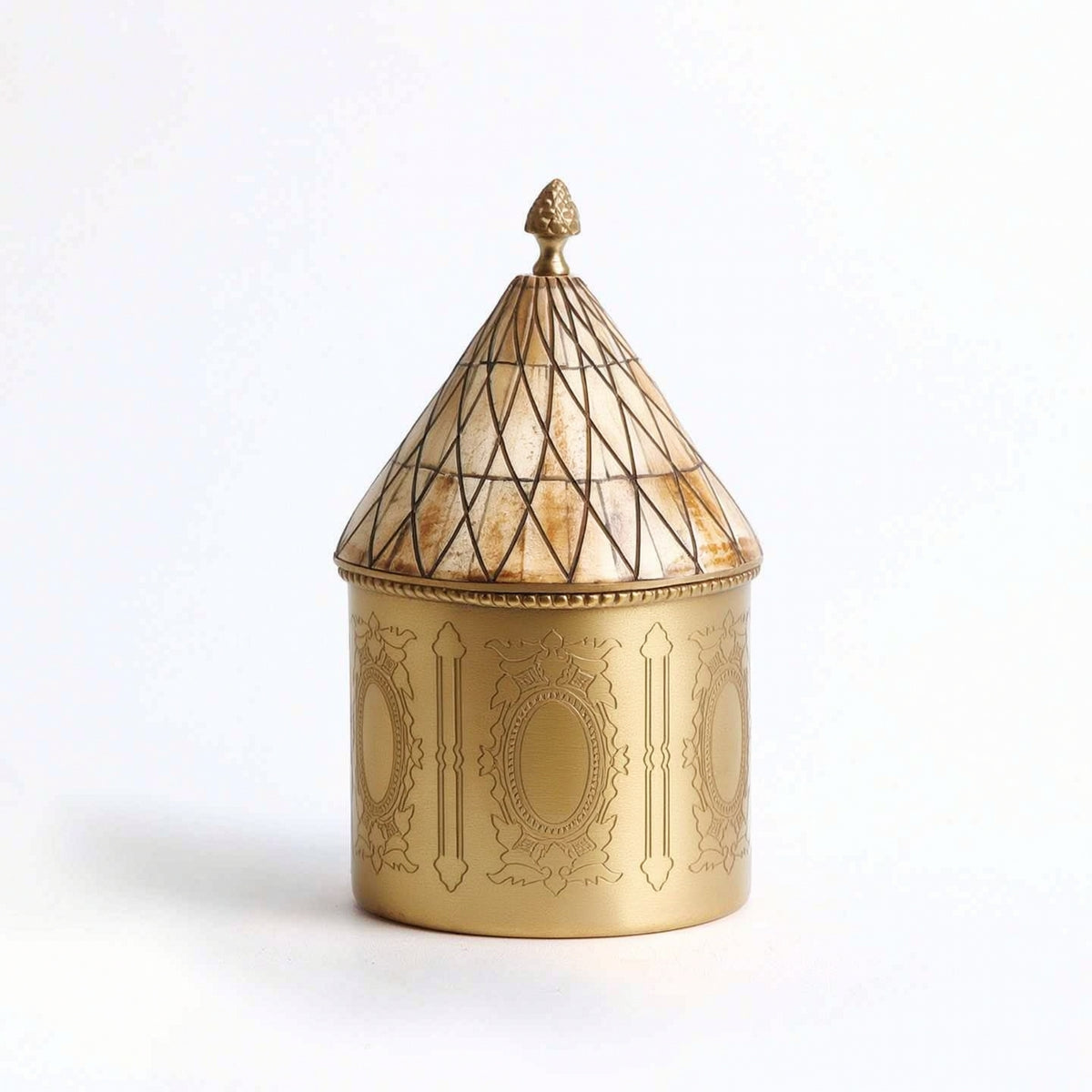 Brass Box with Lid Decorative Brass Engraved for Decorators