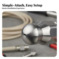1 Forward 6 Rear Jets High Pressure Drain Cleaning Nozzle Self-Propelling Design Sewer Jetter Nozzle for Plumbers, Professionals