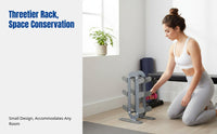 Dumbbell Rack, Multi-Functional 3-Tier Storage Stand, Home Gym Equipment, Space-Saving Organizer for Men & Women