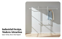 DIY Industrial Pipe Clothing Rack Easy to Assemble Wall Mounted Clothes Rack Space Saving Heavy Duty Garment Bar Multi-Purpose for Boutique Owners, Homeowners, Retailers, Bedroom, Laundry Room, Entryway, Retail Shop