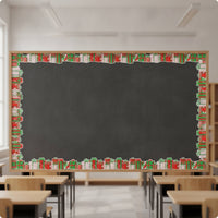 Bulletin Board Border Trim Seasonal Die-Cut Rolled Border Trim Holiday-Themed for Teachers, School Blackboard