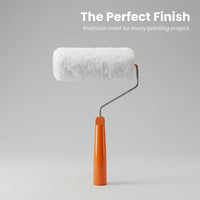 Corner Paint Roller with Handle, Polyester Brush Head for Seamless Edges, Wall Painting Tool for DIY Projects, Professional Decorator Use, 6 Inch