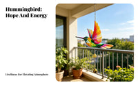 Bell Hummingbird Wind Chime Decorative Metal Hummingbird Ornament Easy to Hang Home Decor All Seasons for Indoor