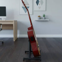 Foldable Design Folding Guitar Stand Long-Lasting ABS Material Triangular Frame Guitar Stand Adjustable Width Lightweight for Guitarists, Musicians, Home Studio, Music Room, Stage Performance