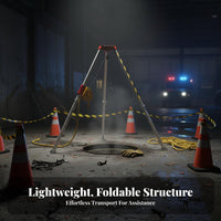 Retrieval Tripod Adjustable Legs Retrieval Tripod with Winch High Stability for Emergency Responders, Utility Workers, Manholes, Tunnels