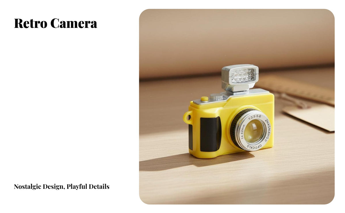 BJD Camera Accessory Realistic Design Miniature Doll Camera Detailed for Hobbyists, Dollhouse
