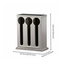 Easy to Clean Chopstick and Spoon Holder Large Capacity Commercial Spoon Holder Draining Design Stainless Steel Utensil Holder Heavy Duty for Restaurant, Dining Hall, Buffet