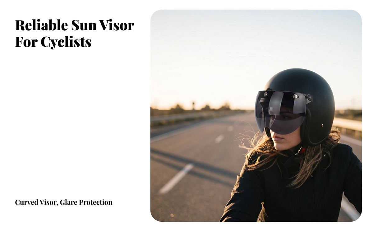 Black Mounting Strip Motorcycle Helmet Visor Lens PC Plastic Helmet Visor with Frame Side Tabs Road Gear One-Piece