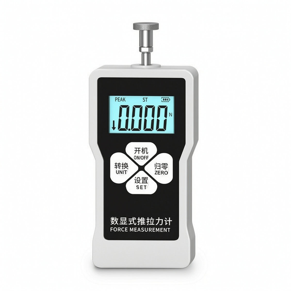 Push Pull Force Meter Electronic Digital Tension Meter Gauge Peak Dynamometer for Technicians, Laboratories