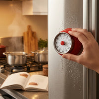 Cooking Timer Mechanical Kitchen Timer Magnetic Kitchen Timer Countdown Timer Manual Wind-up Timer Durable Metal Body Suitable for Baking Cooking Study