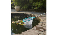 Deep Water Reach Pool Foliage Skimmer with Pole Rounded Borders Telescopic Pool Skimmer Heavy Duty Pond Cleaning Net