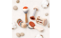 5 Pieces Wooden Shaker Interactive Shaker Educational Maracas for Infant, Infants