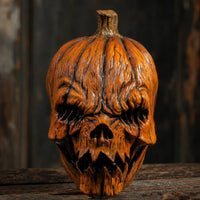 Pumpkin Face Covering Creepy Pumpkin Costume Face Covering Realistic for Adults, Cosplayers