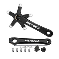 Crankset with Five-Bolt Chainring Mount Unibody Folding Bike Crankset Low-Profile Crank Arms for Cyclists