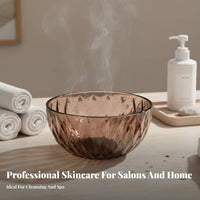 Thickened Design Acrylic Facial Cleansing Bowl Easy to Clean Face Cleansing Basin Long-Lasting for Estheticians, Women, Bathroom, Travel