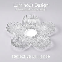 Textured Floral Lamp Shade Piece, Pendant Light Glass Cover, Glass Lamp Shade for Living Room, DIY Glass Lamp Shade, Small Glass Lamp Cover