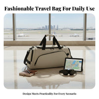 Damp and Dry Separation Duffel Multiple Pockets Travel Bag with Shoe Compartment Sturdy Material Duffel Bag Shoe Compartment for Trip Ers, Adults