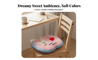 Cute Design Cartoon Floor Pillow Multi-Functional Apple Shaped Chair Pad Soft Crystal Velvet for Students, Teens, Car, Bay Window, Dormitory